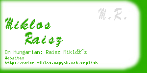 miklos raisz business card
